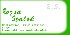 rozsa szalok business card